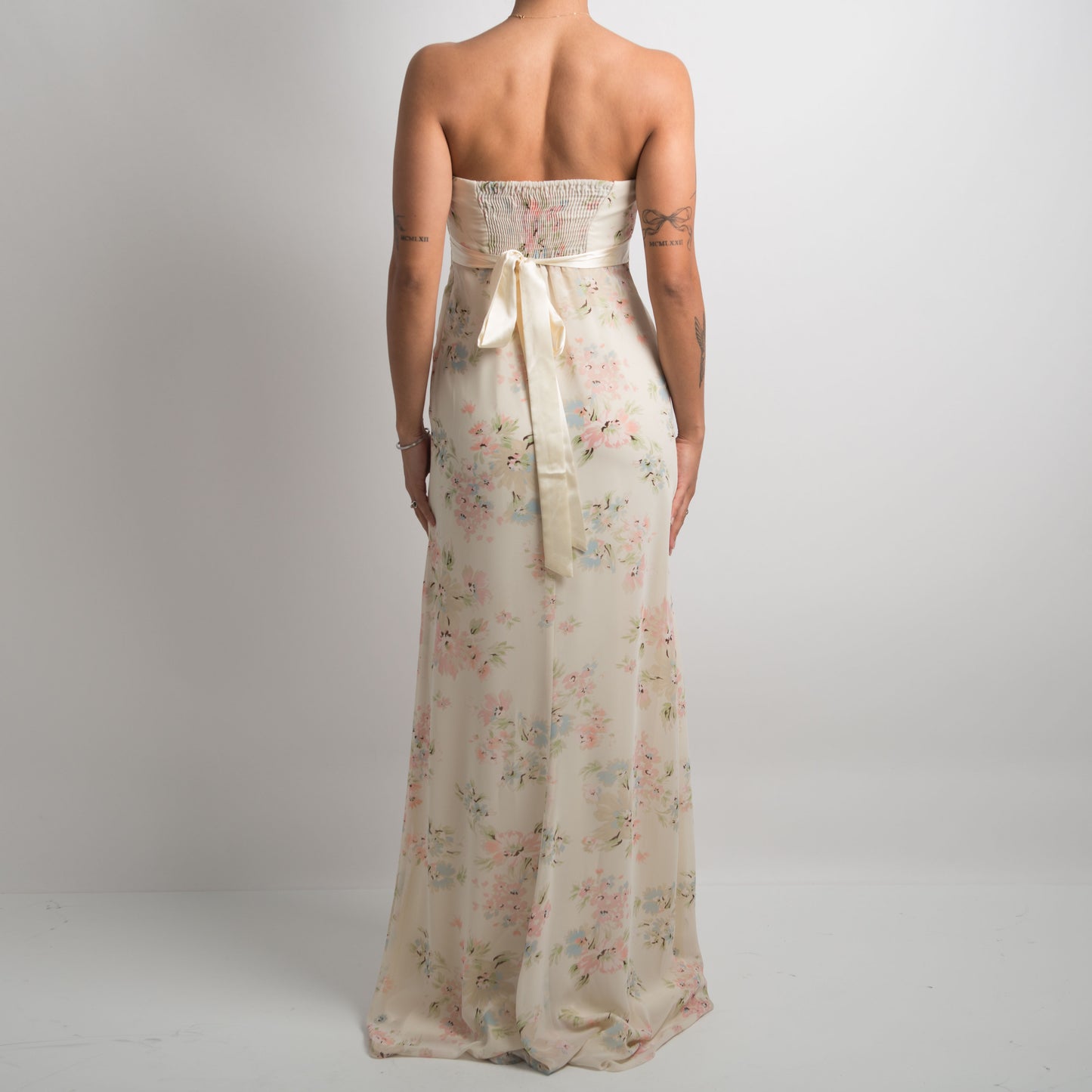 CREAM FLORAL GOWN