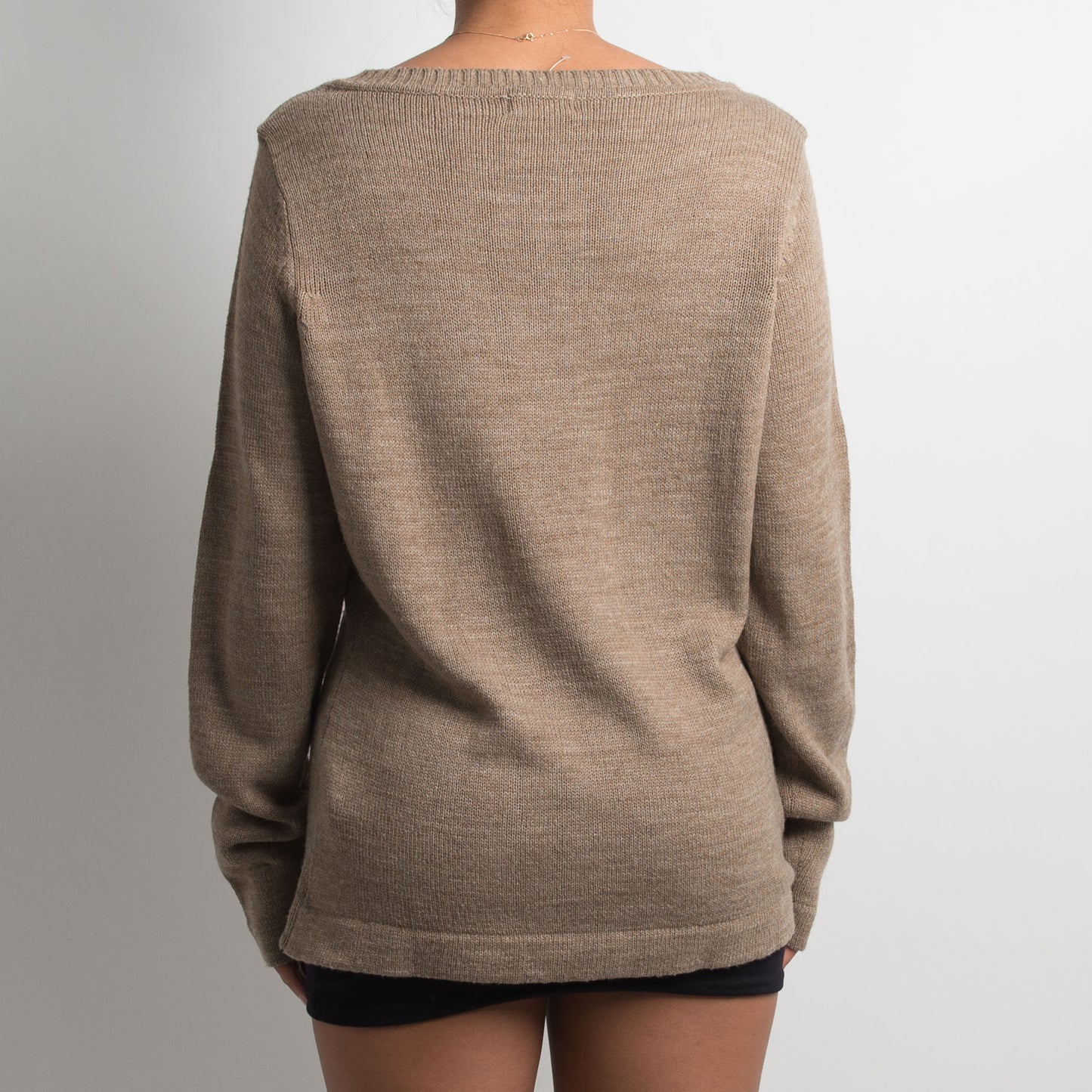 TAN KNIT LONG SLEEVE