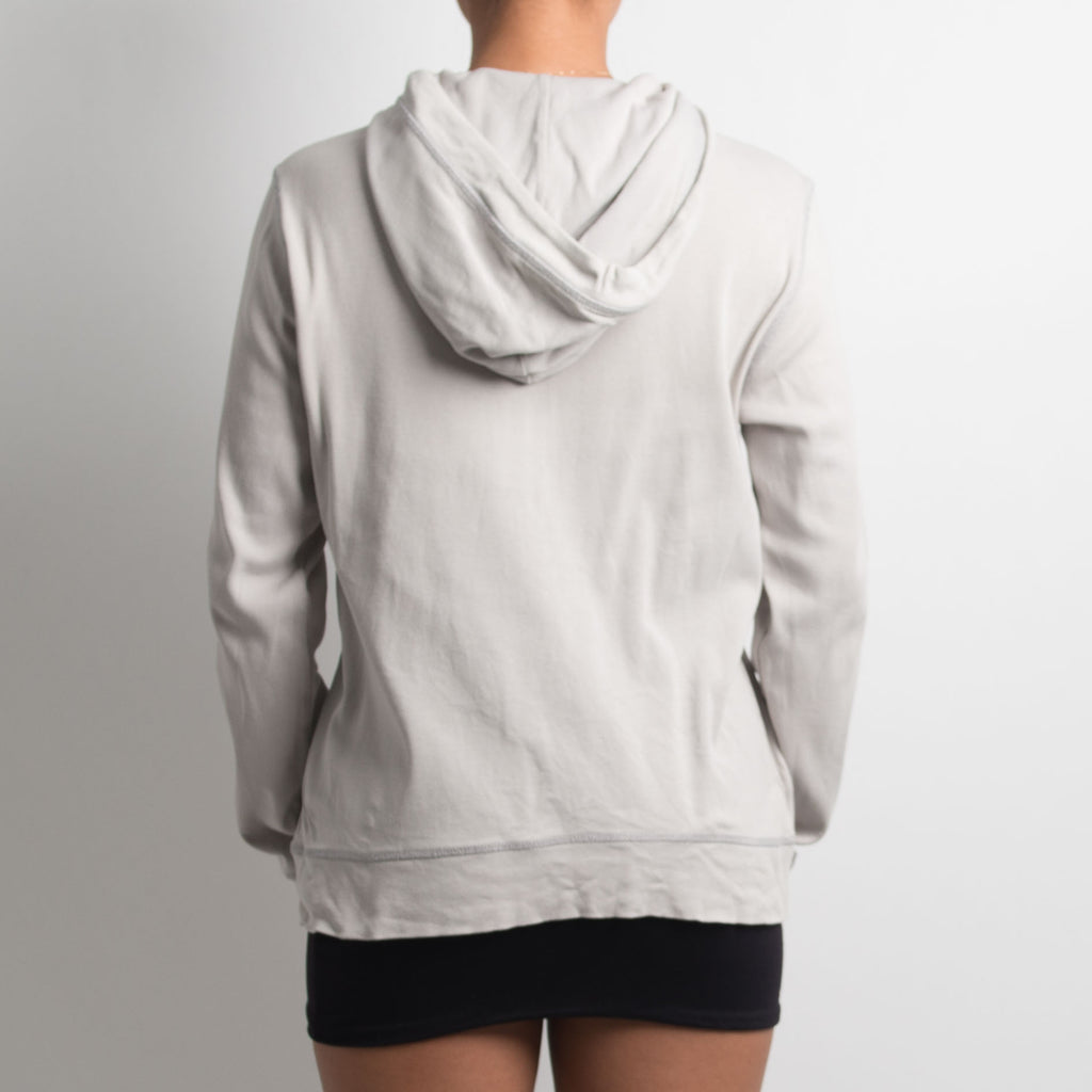 FADED GREY ZIP UP HOODIE