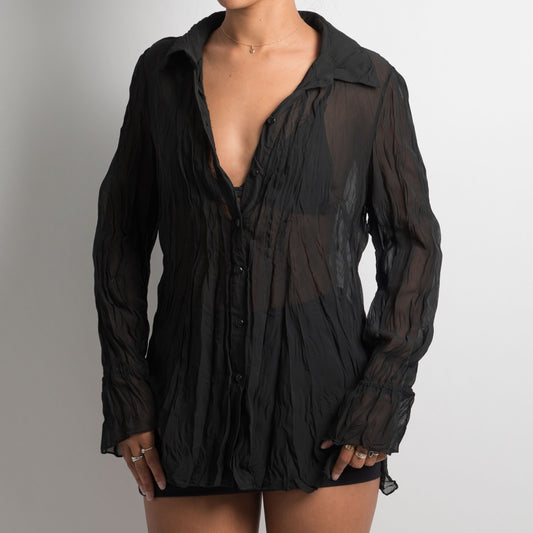 BLOUSE TEXTURÉE TRANSPARENTE