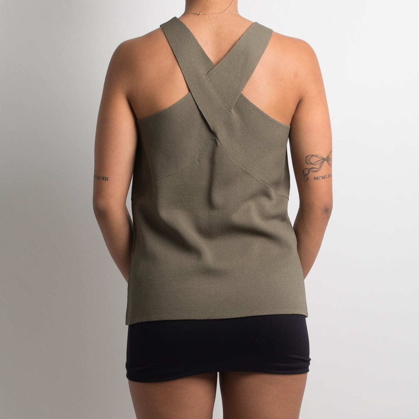 KHAKI KNIT TANK TOP