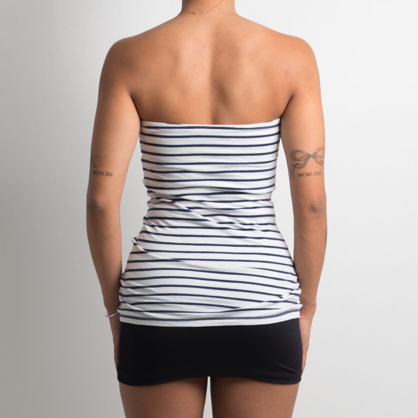 STRIPED LONGLINE BOOB TUBE