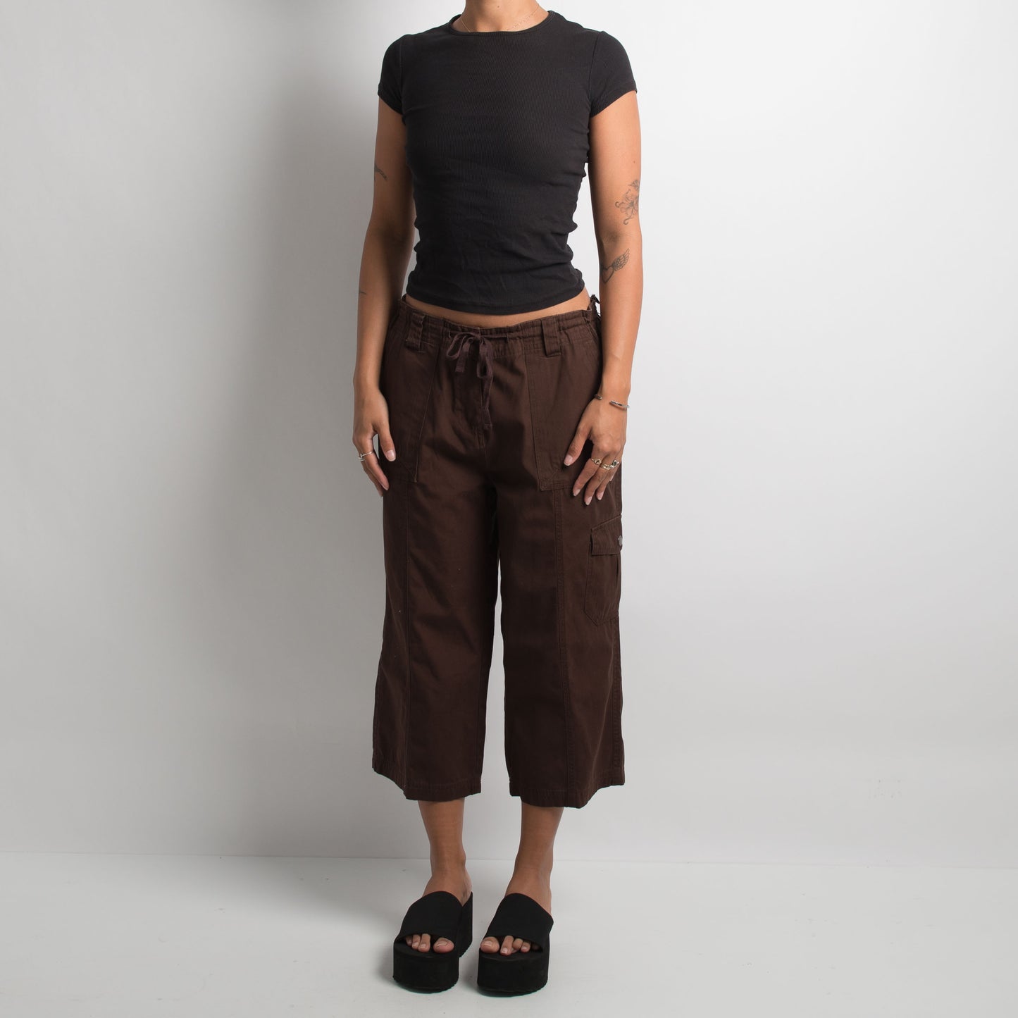 BROWN CAPRI UTILITY PANTS