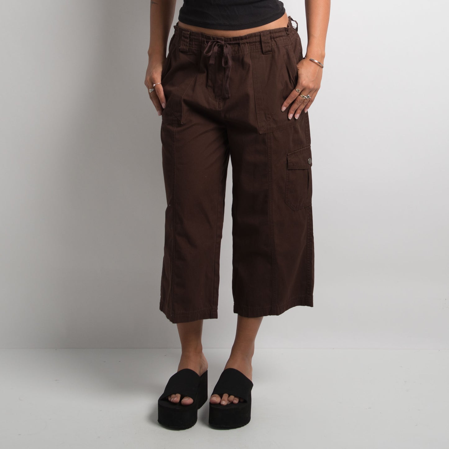 BROWN CAPRI UTILITY PANTS