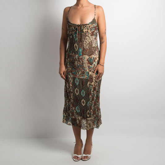 ROBE MIDI À MOTIF PAISLEY