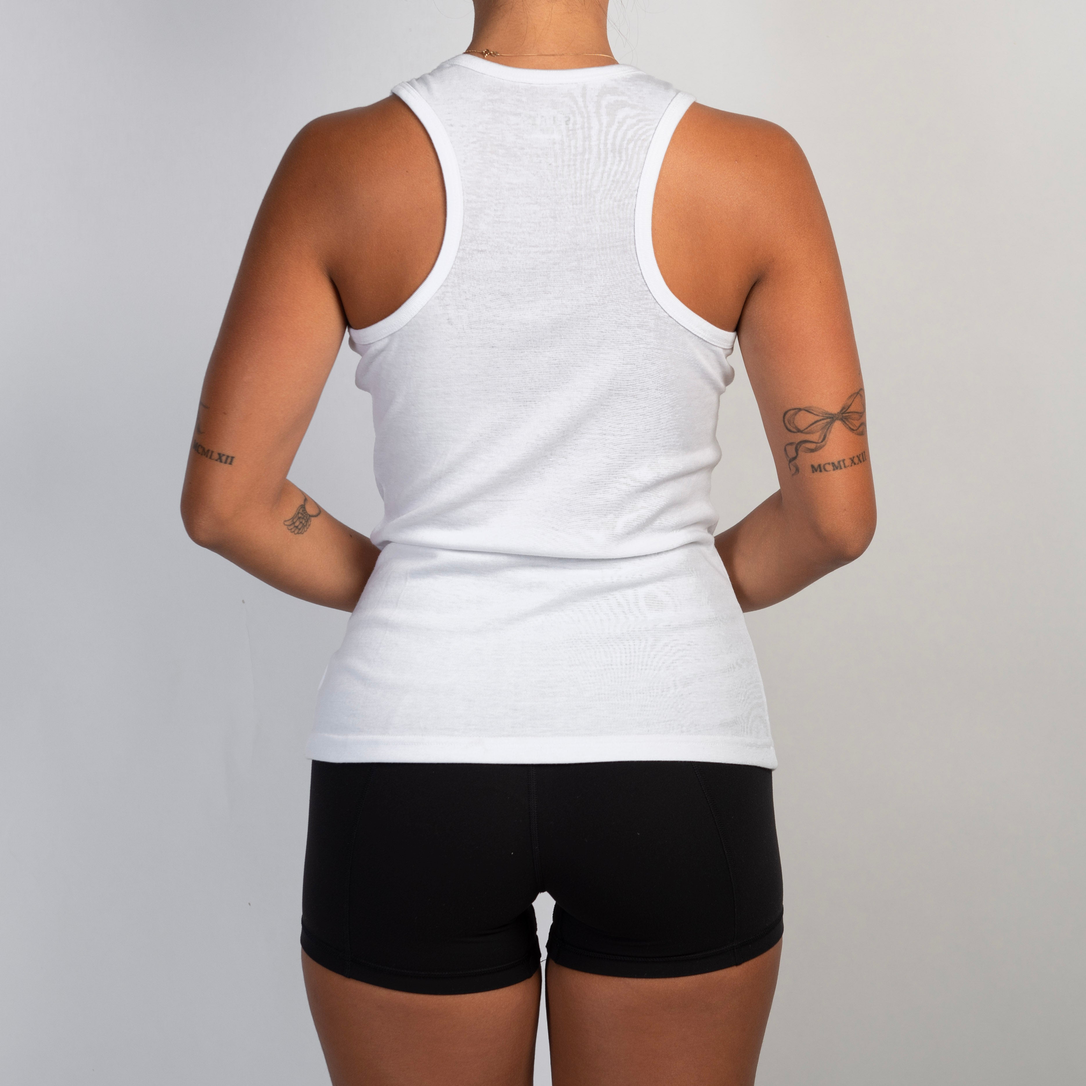 WHITE COTTON TANK TOP