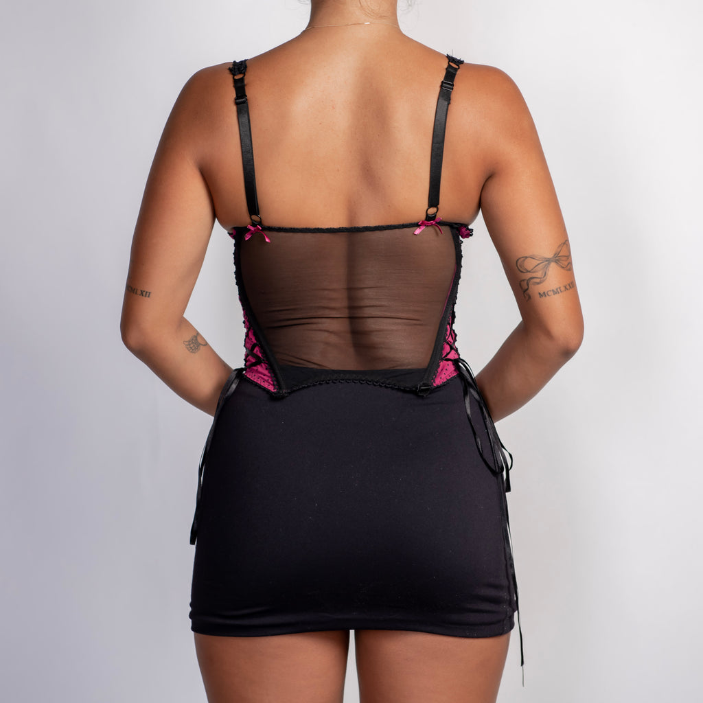 PINK POLKA DOT BUSTIER