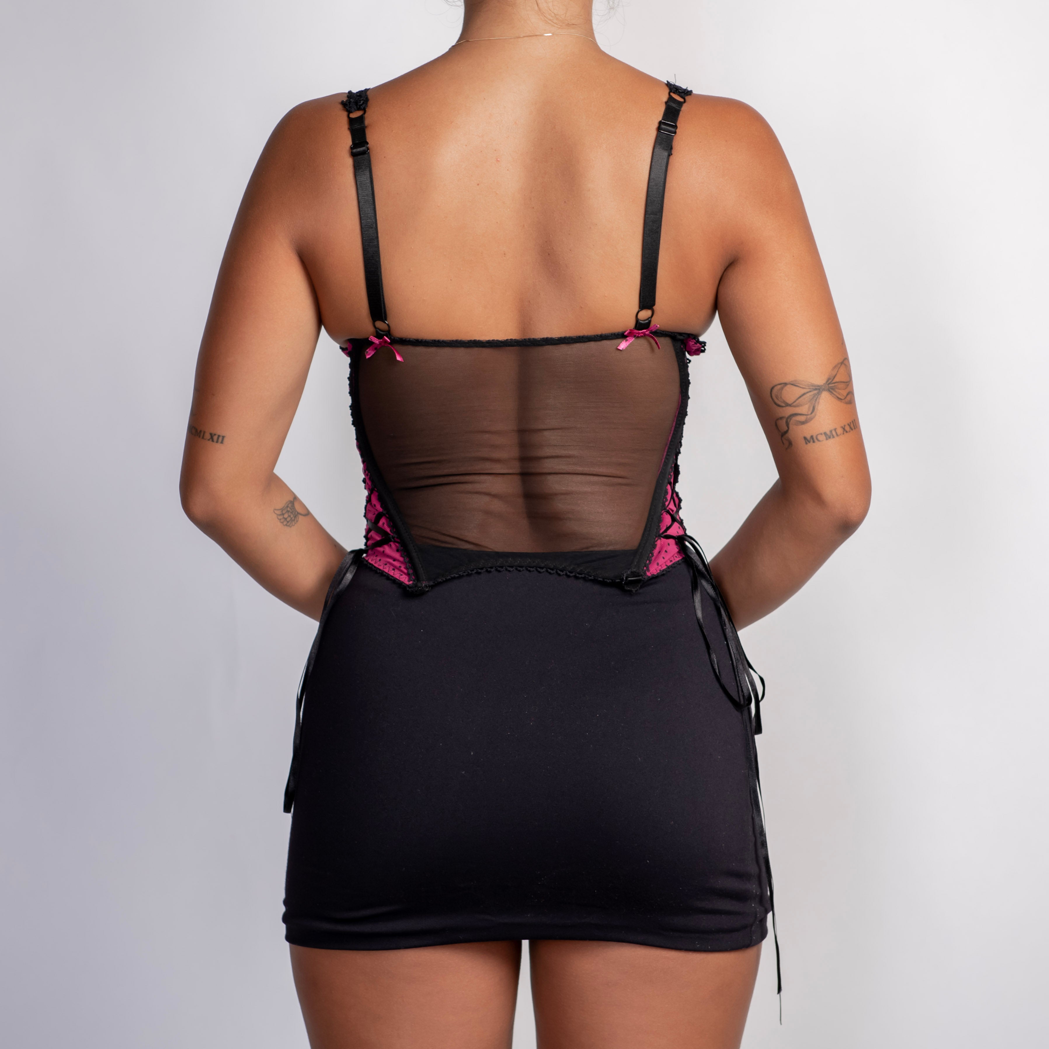 PINK POLKA DOT BUSTIER