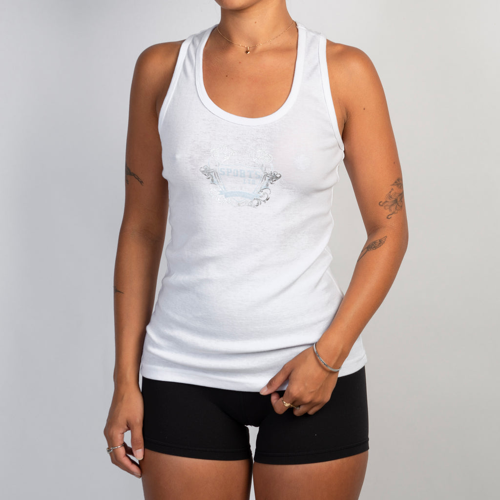 WHITE COTTON TANK TOP