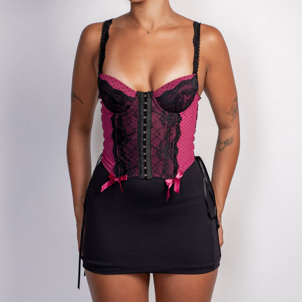 PINK POLKA DOT BUSTIER
