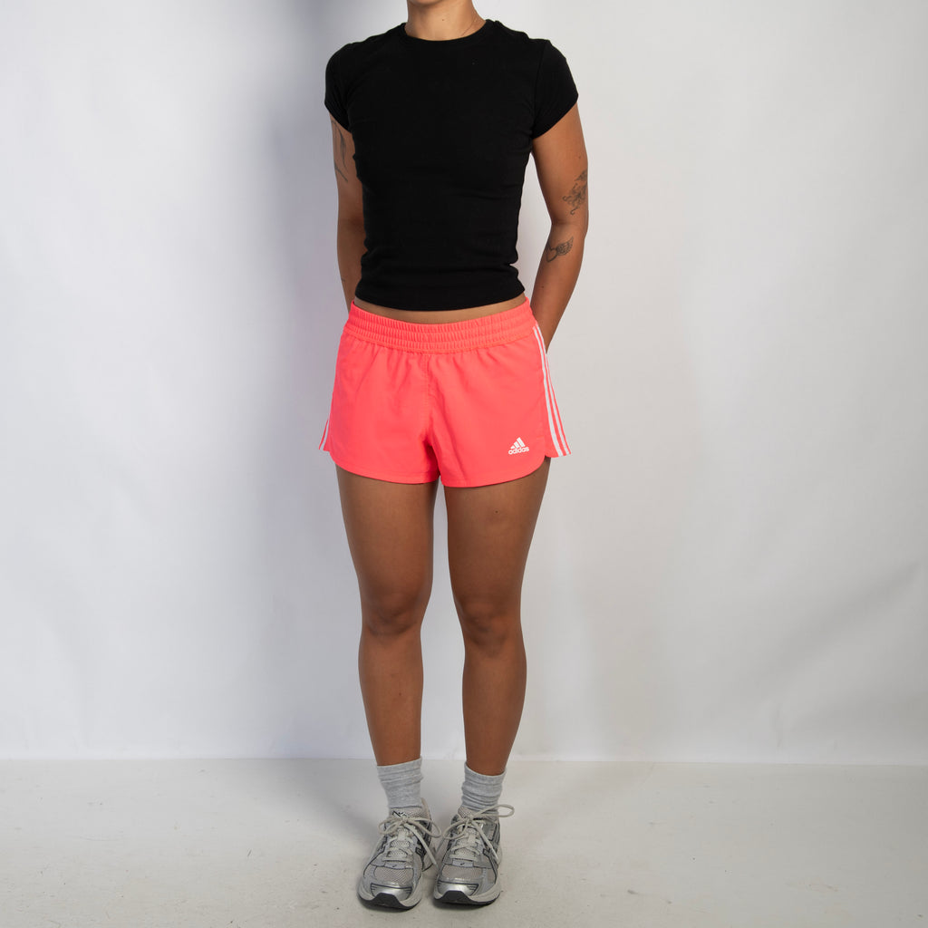 NEON PINK ADIDAS SHORTS