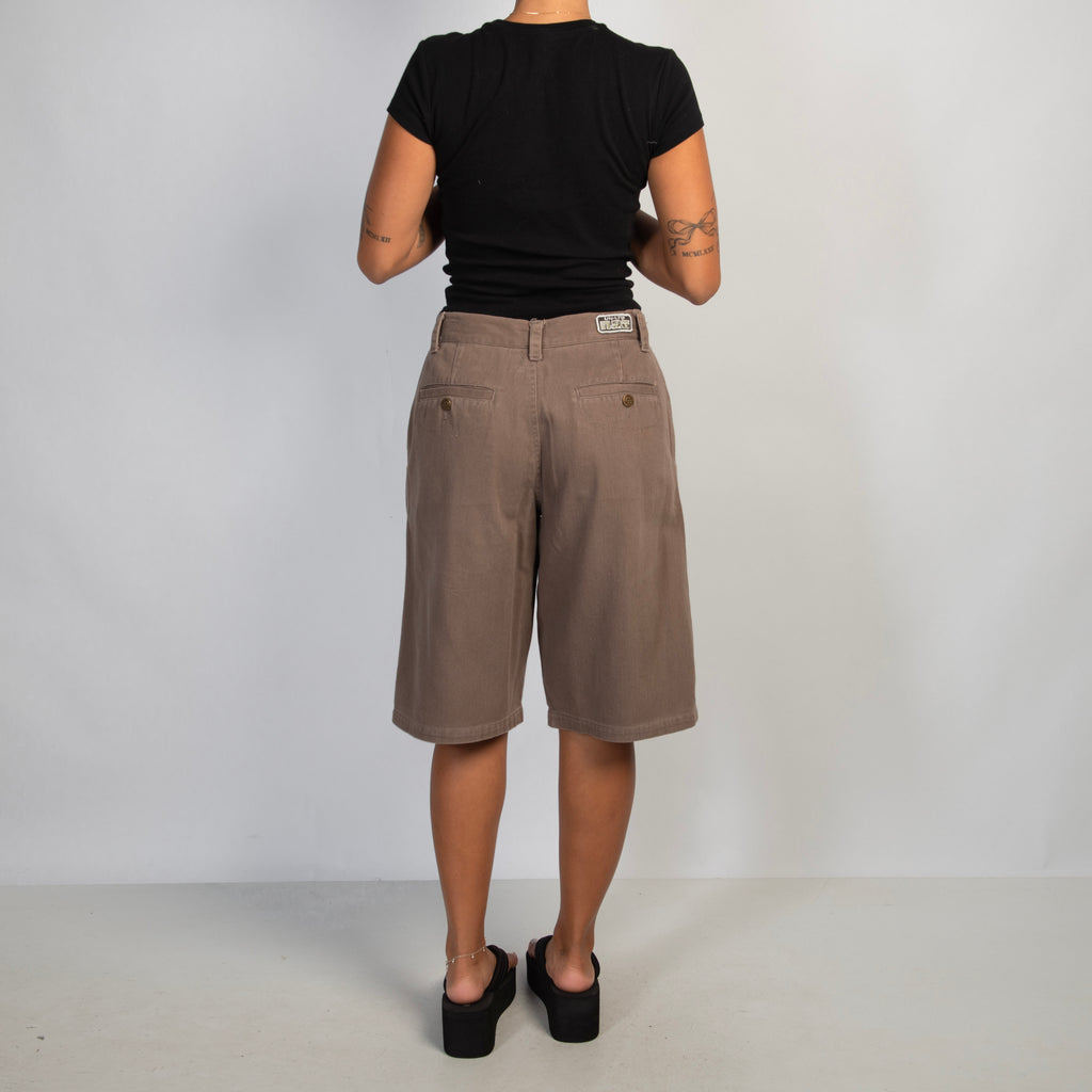 BROWN DENIM JORTS