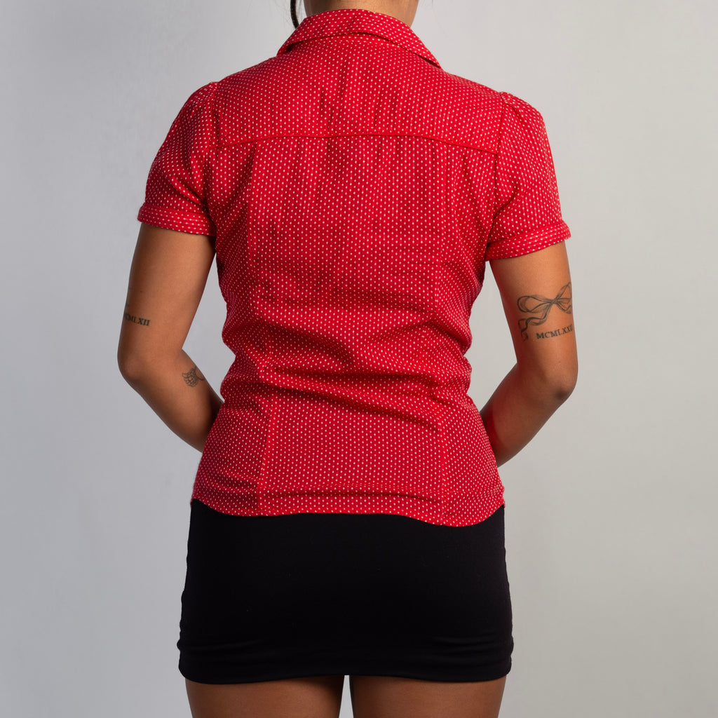 RED POLKA DOT BLOUSE