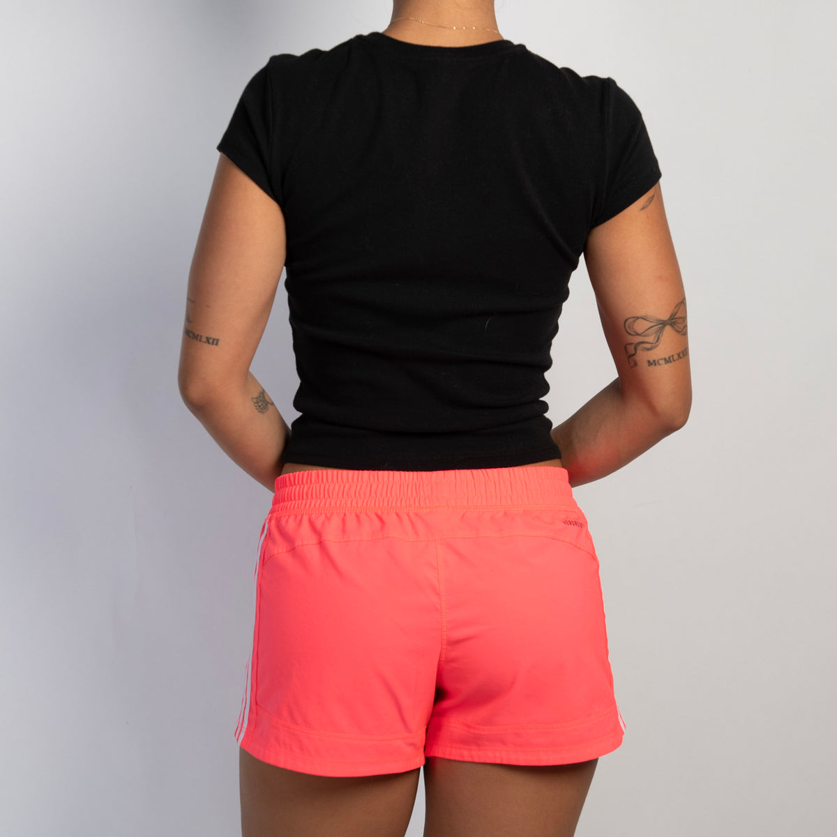 NEON PINK ADIDAS SHORTS