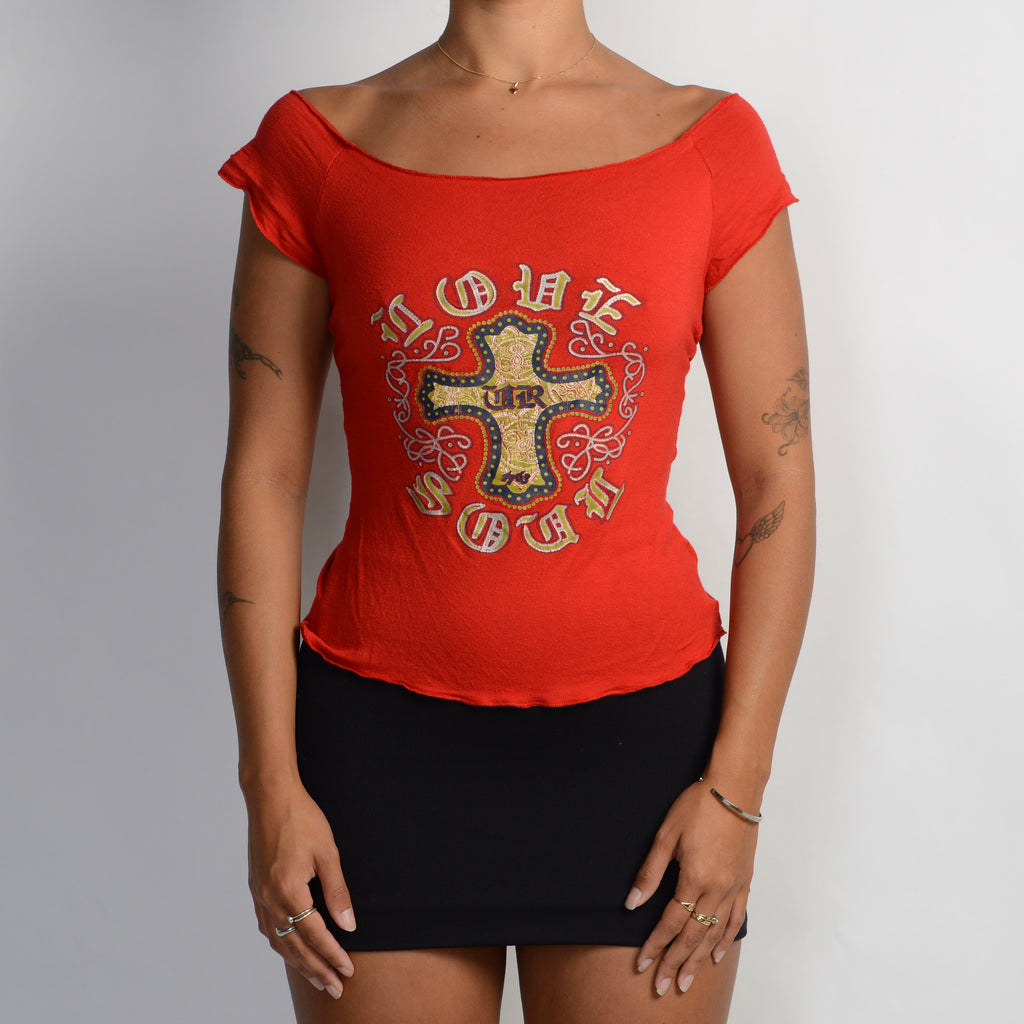 RED GRAPHIC TOP