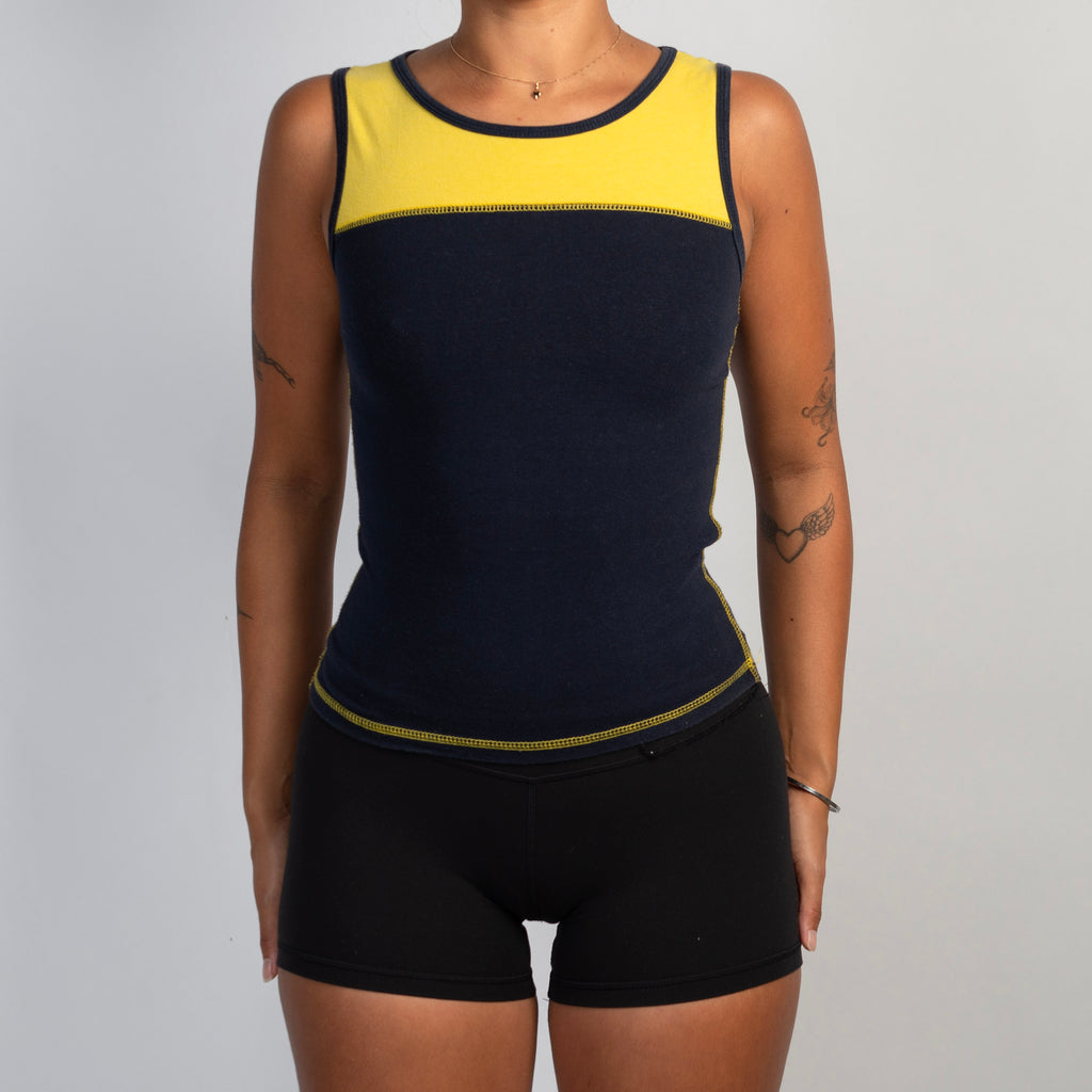 YELLOW PANEL TANK TOP