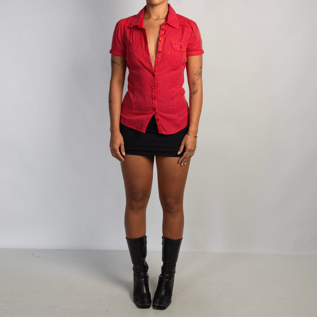 RED POLKA DOT BLOUSE