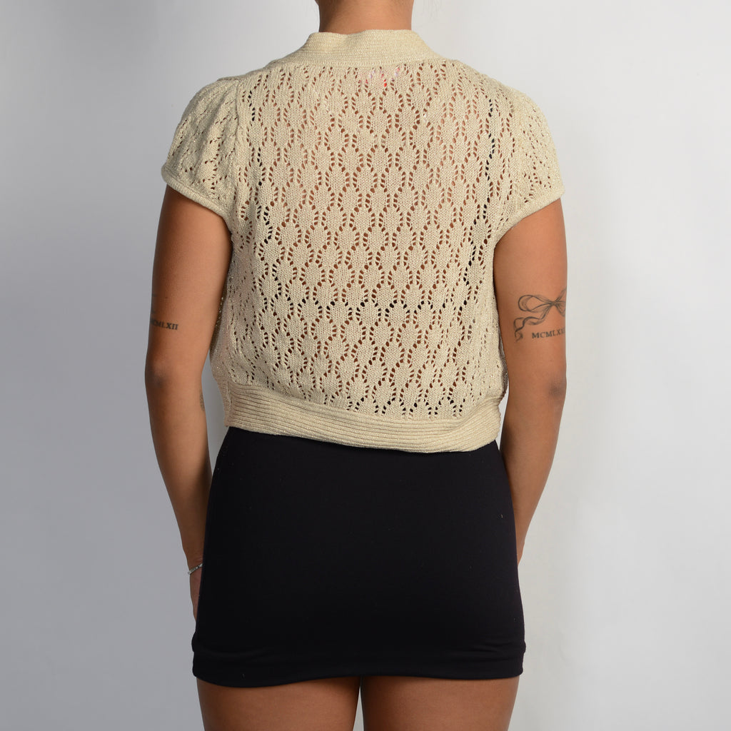 BEIGE KNIT BOLERO