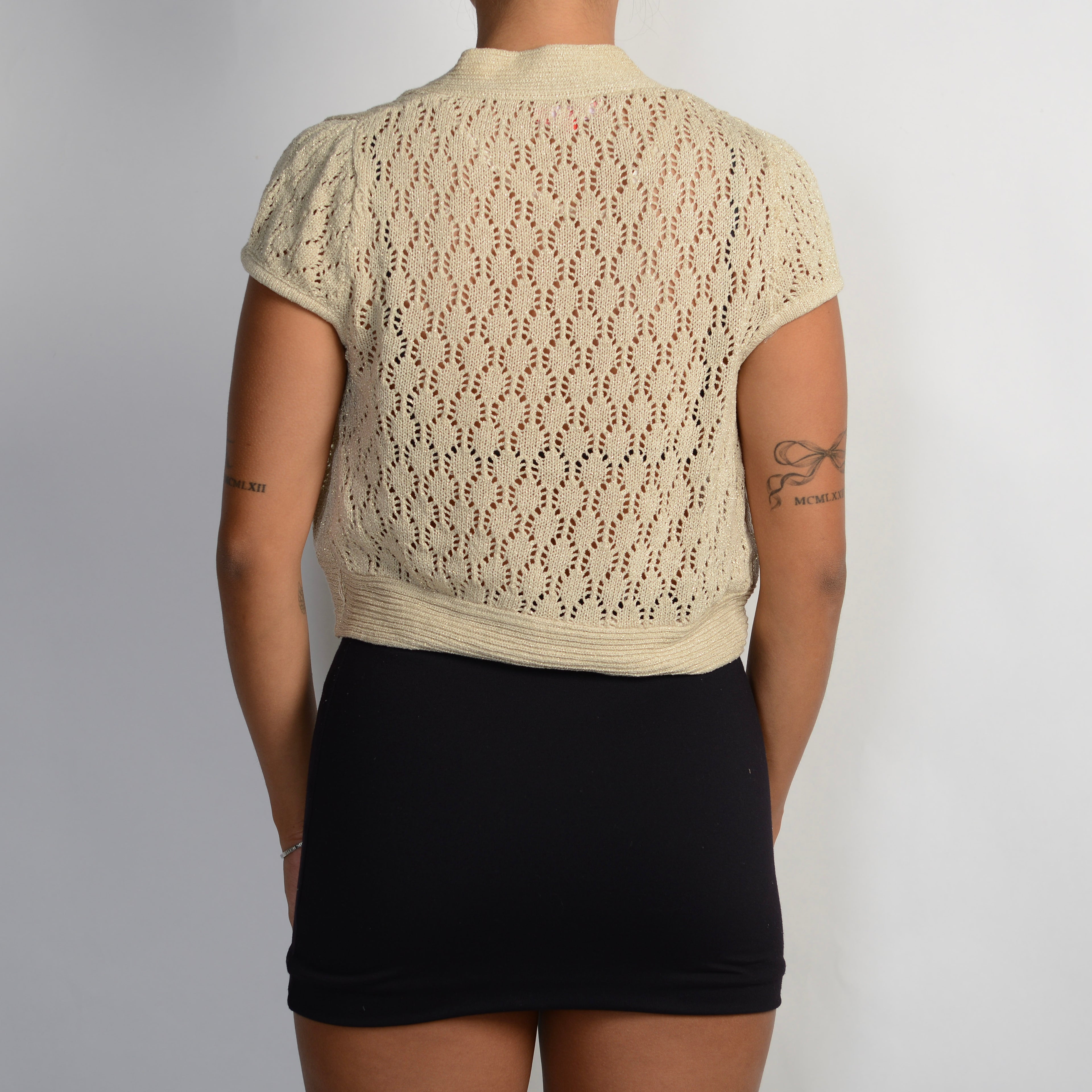 BEIGE KNIT BOLERO