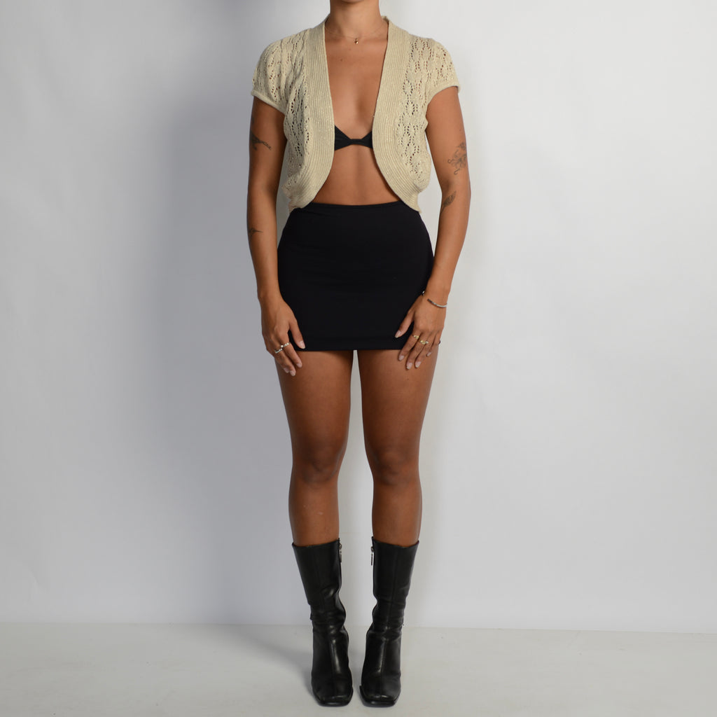 BEIGE KNIT BOLERO