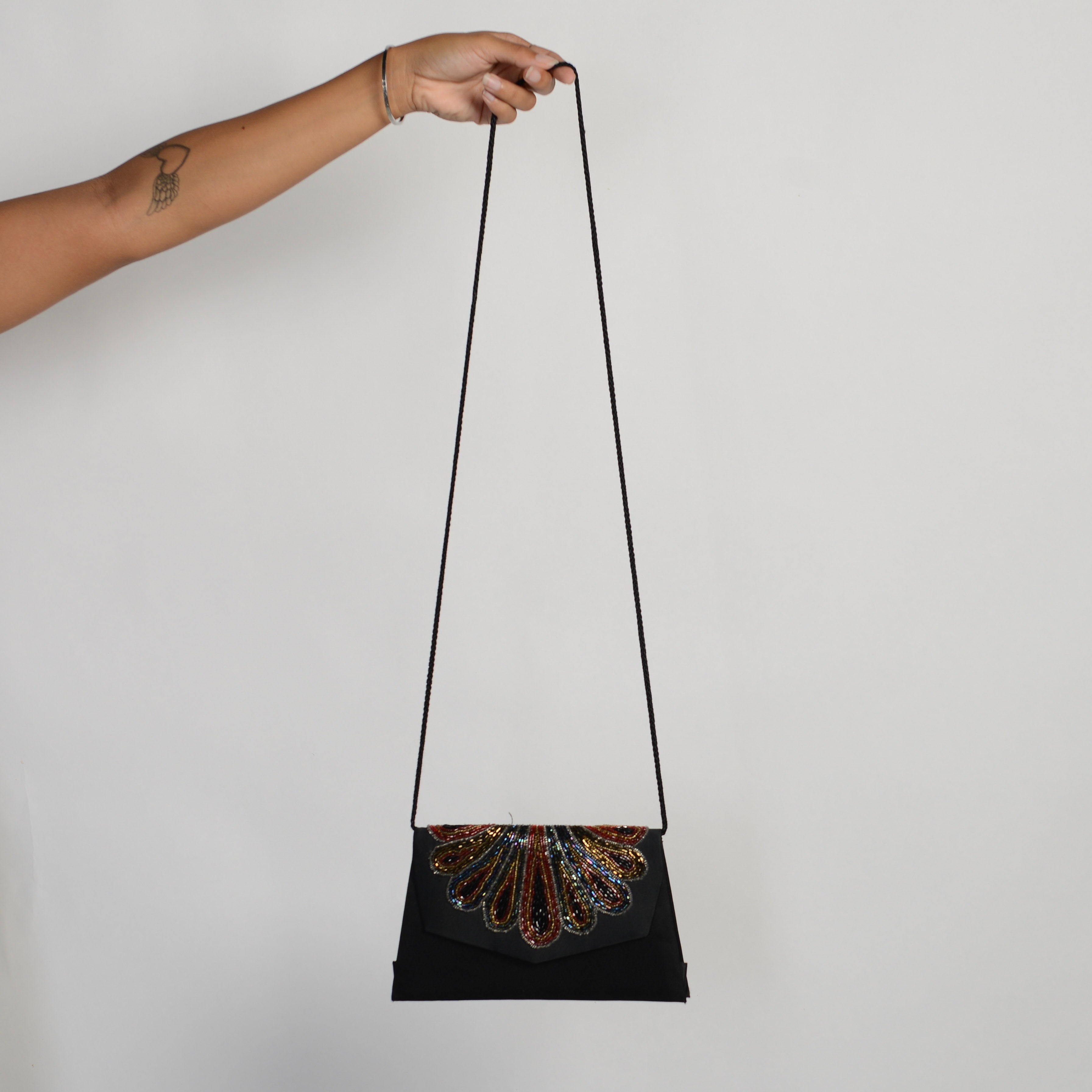 BEADED CROSS BODY BAG