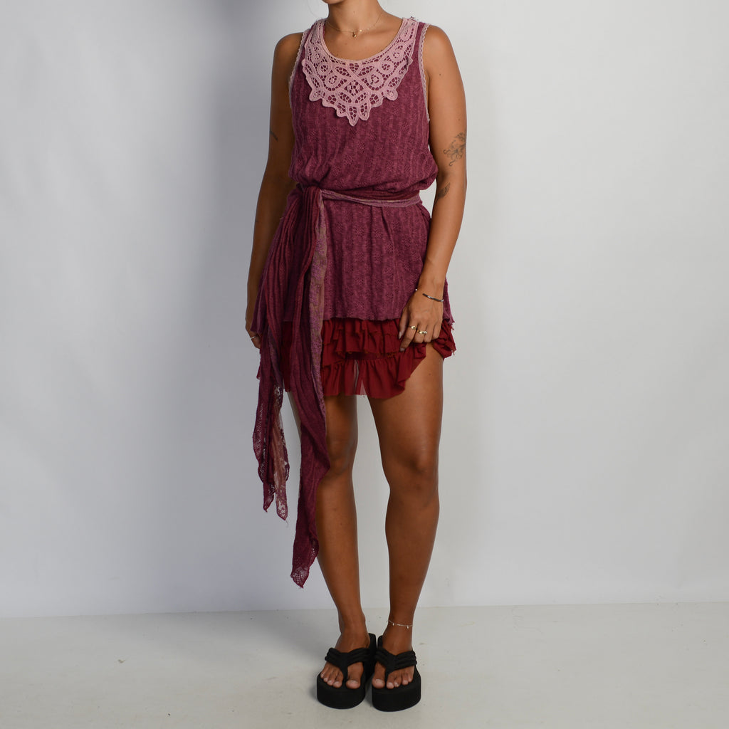 MAUVE TEXTURED DRESS