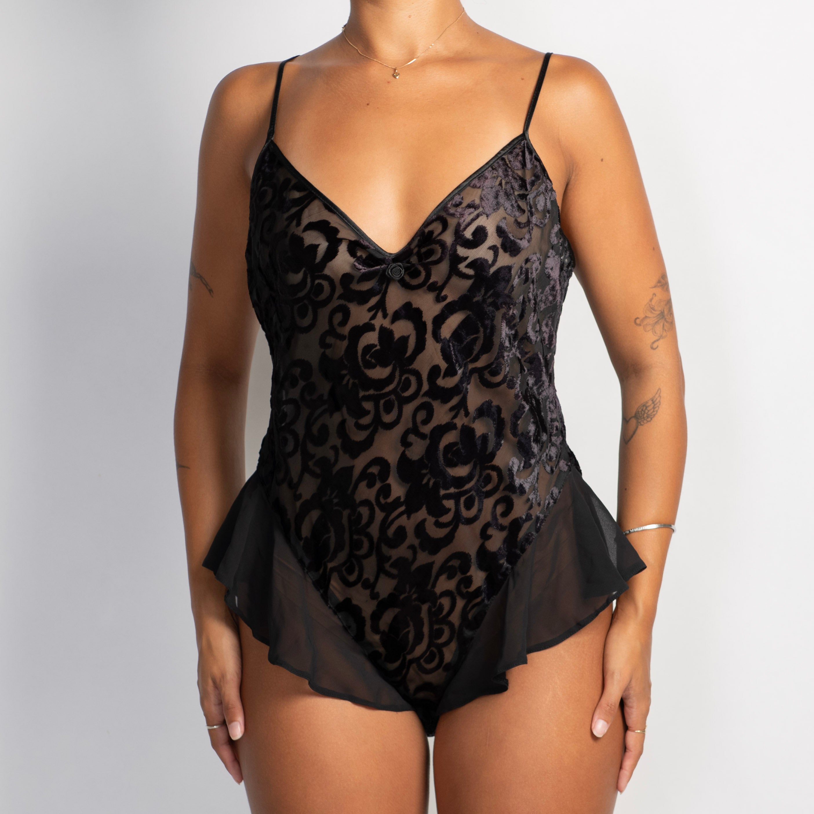 SEMI SHEER TEDDY (BODYSUIT)