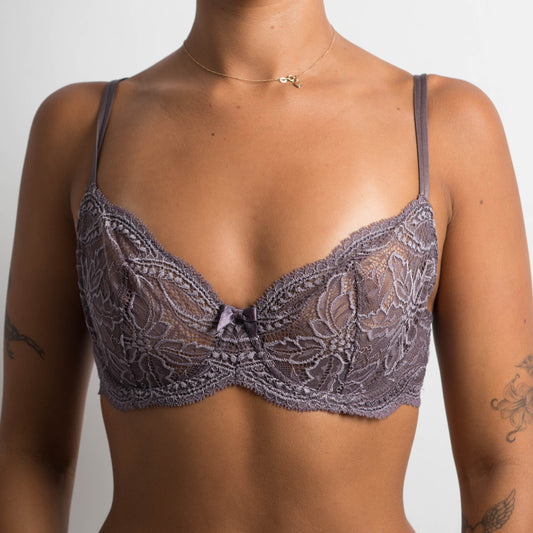 PURPLE LACE BRA - C/D cup