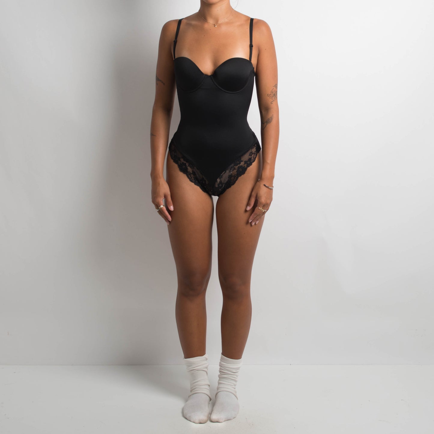 BLACK STRETCH BODYSUIT