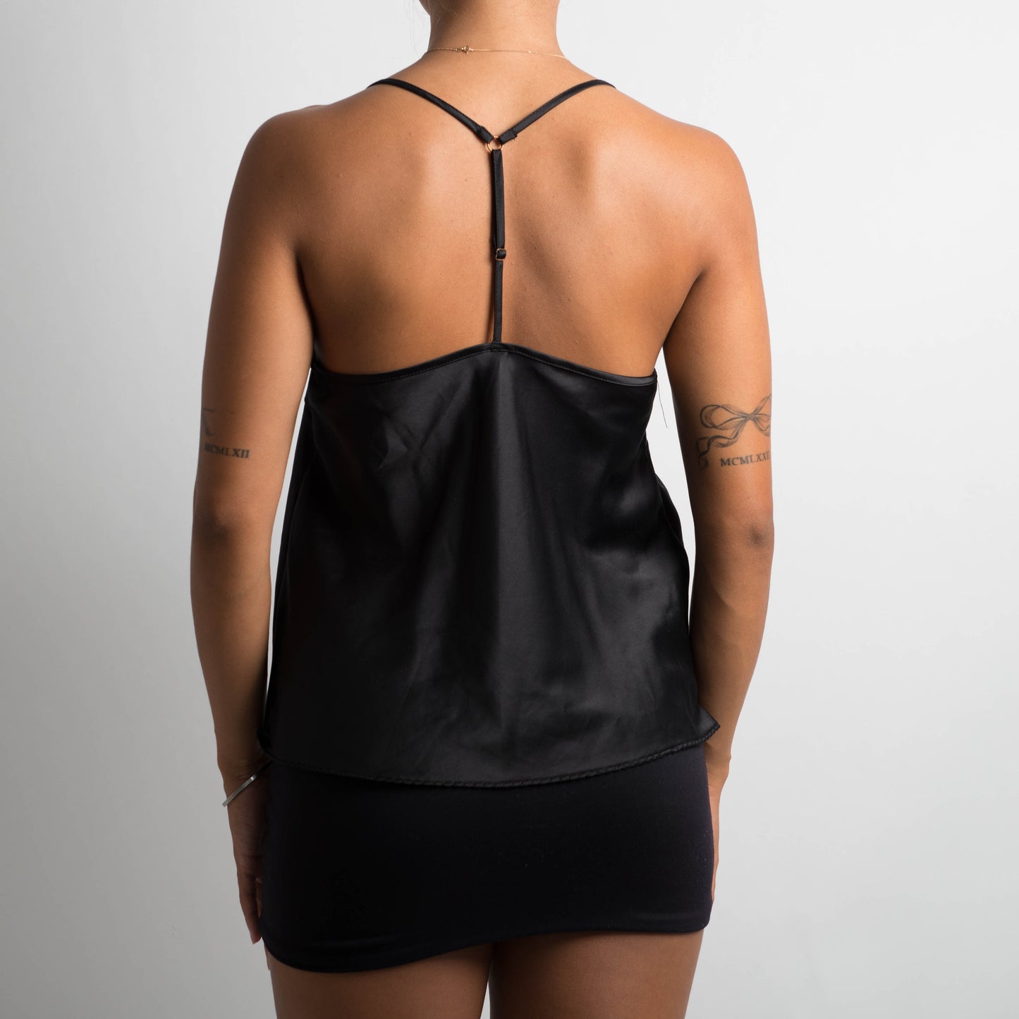 BLACK LACE TRIM CAMISOLE