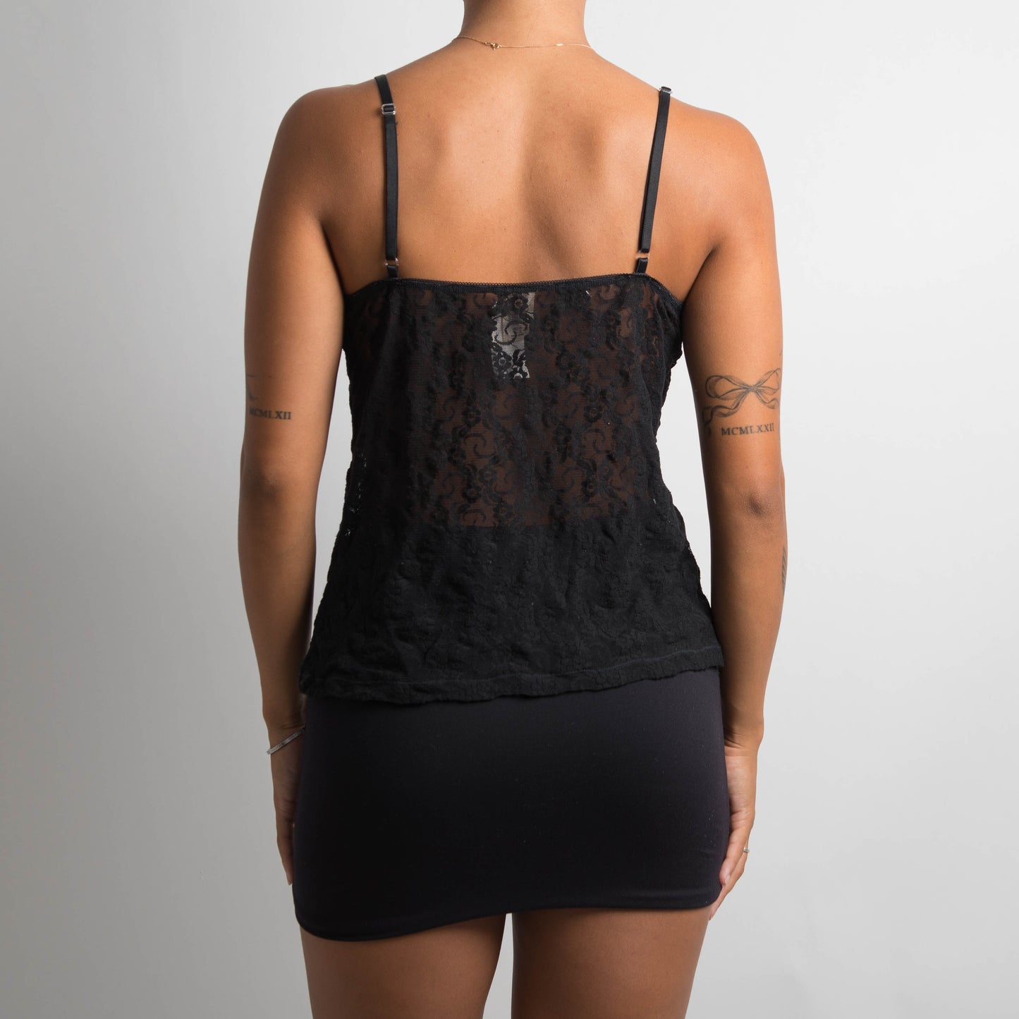 SHEER BLACK LACE CAMISOLE