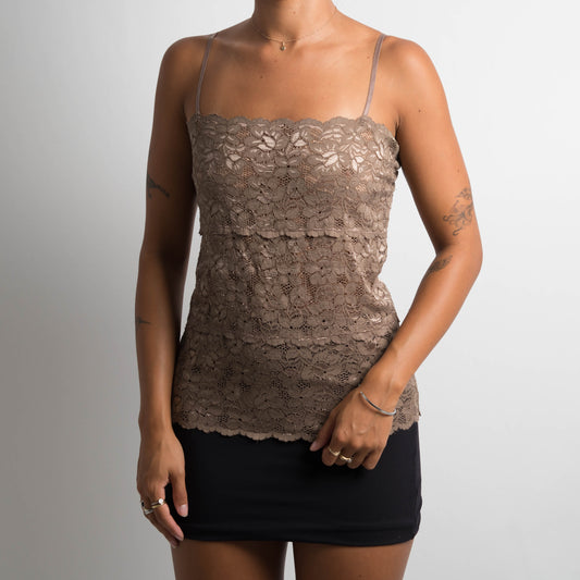 BROWN LACE CAMISOLE