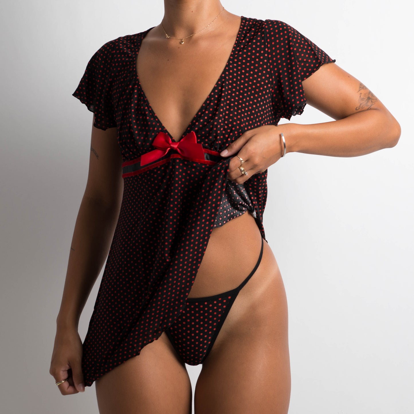 POLKA DOT BABYDOLL + THONG