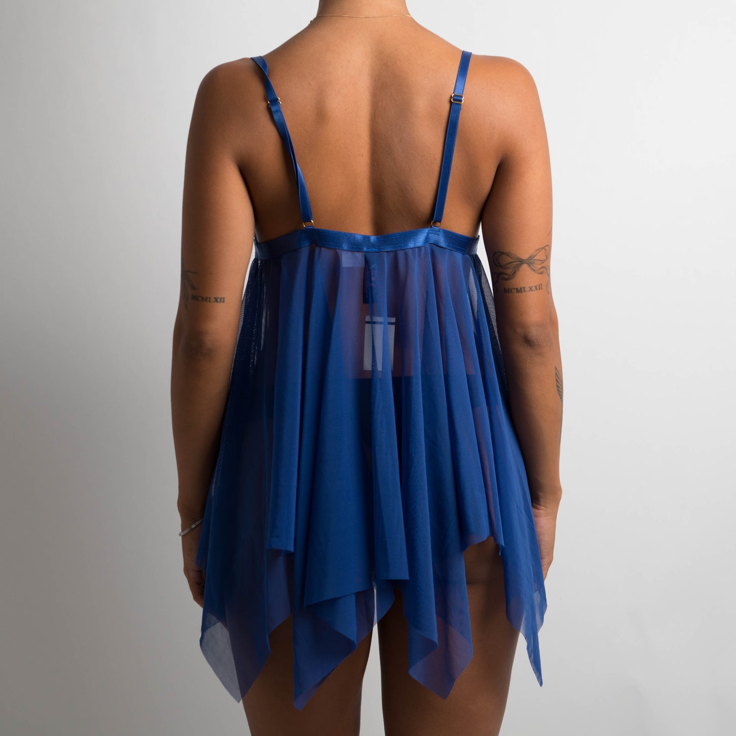 ROYAL BLUE MESH BABYDOLL