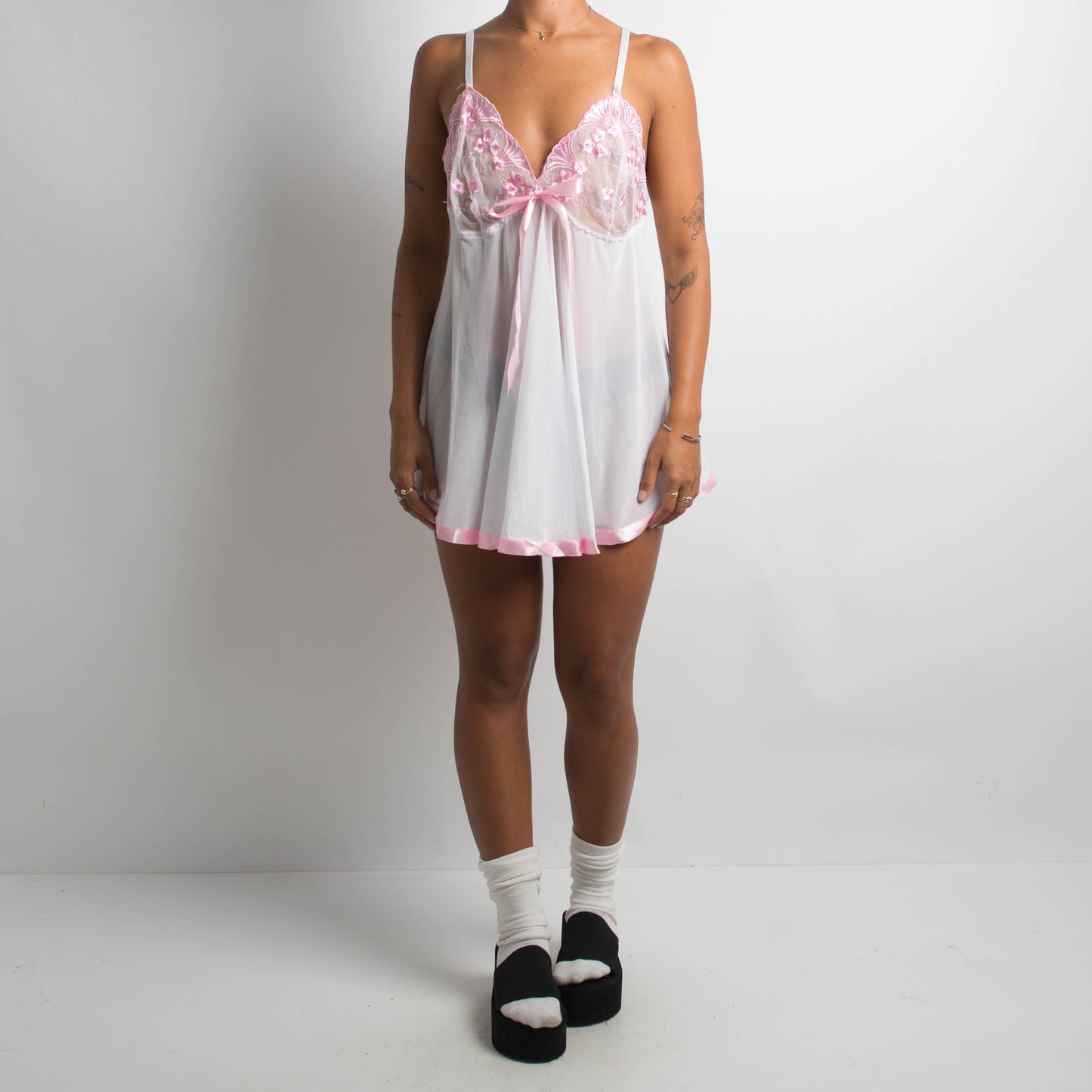 WHITE BABYDOLL CHEMISE