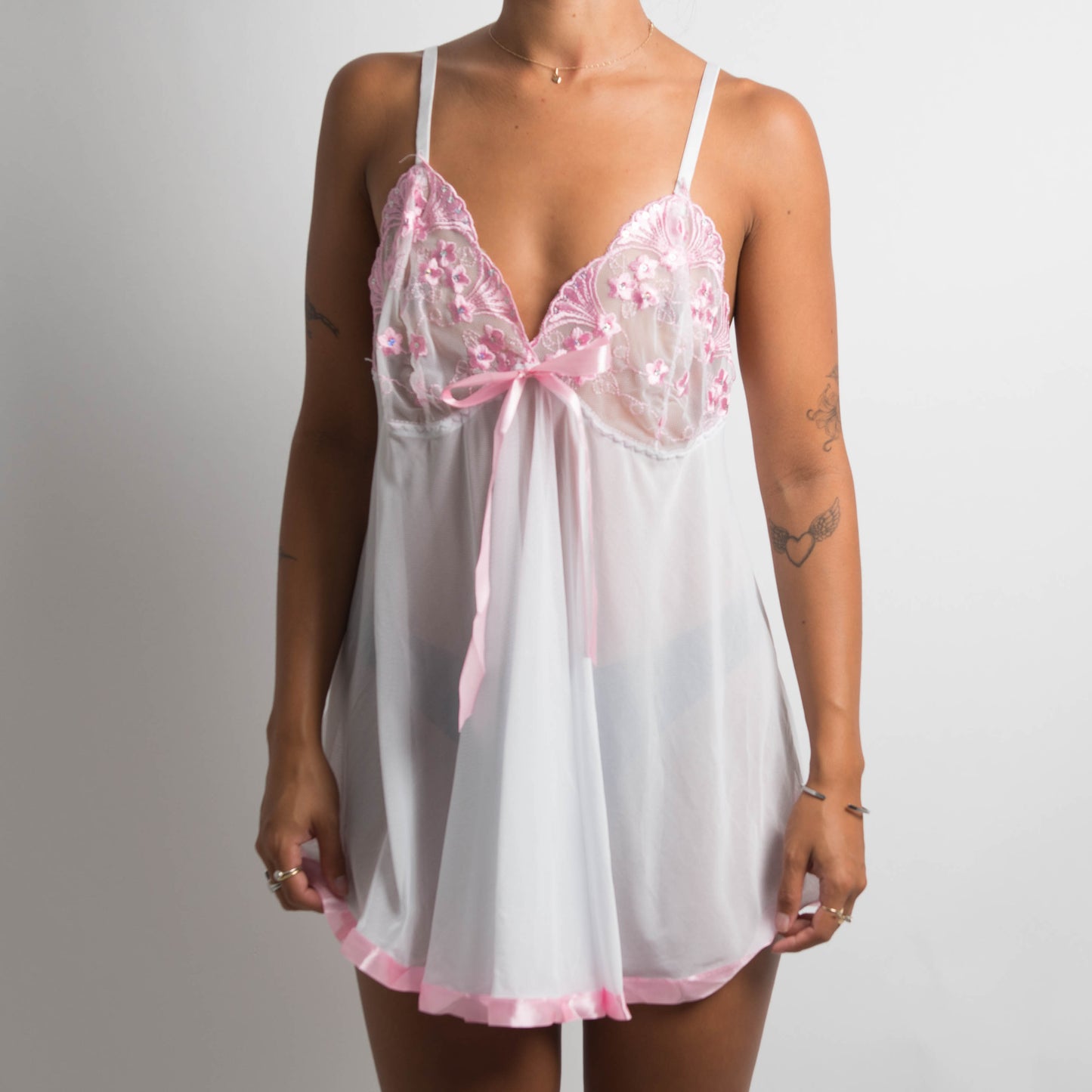 WHITE BABYDOLL CHEMISE