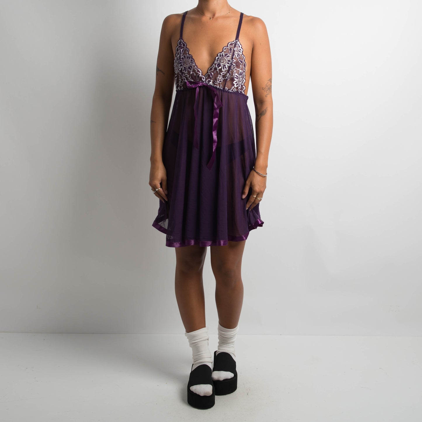 PURPLE BABYDOLL CHEMISE