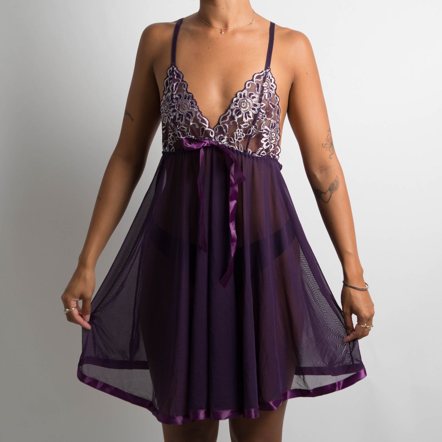 PURPLE BABYDOLL CHEMISE