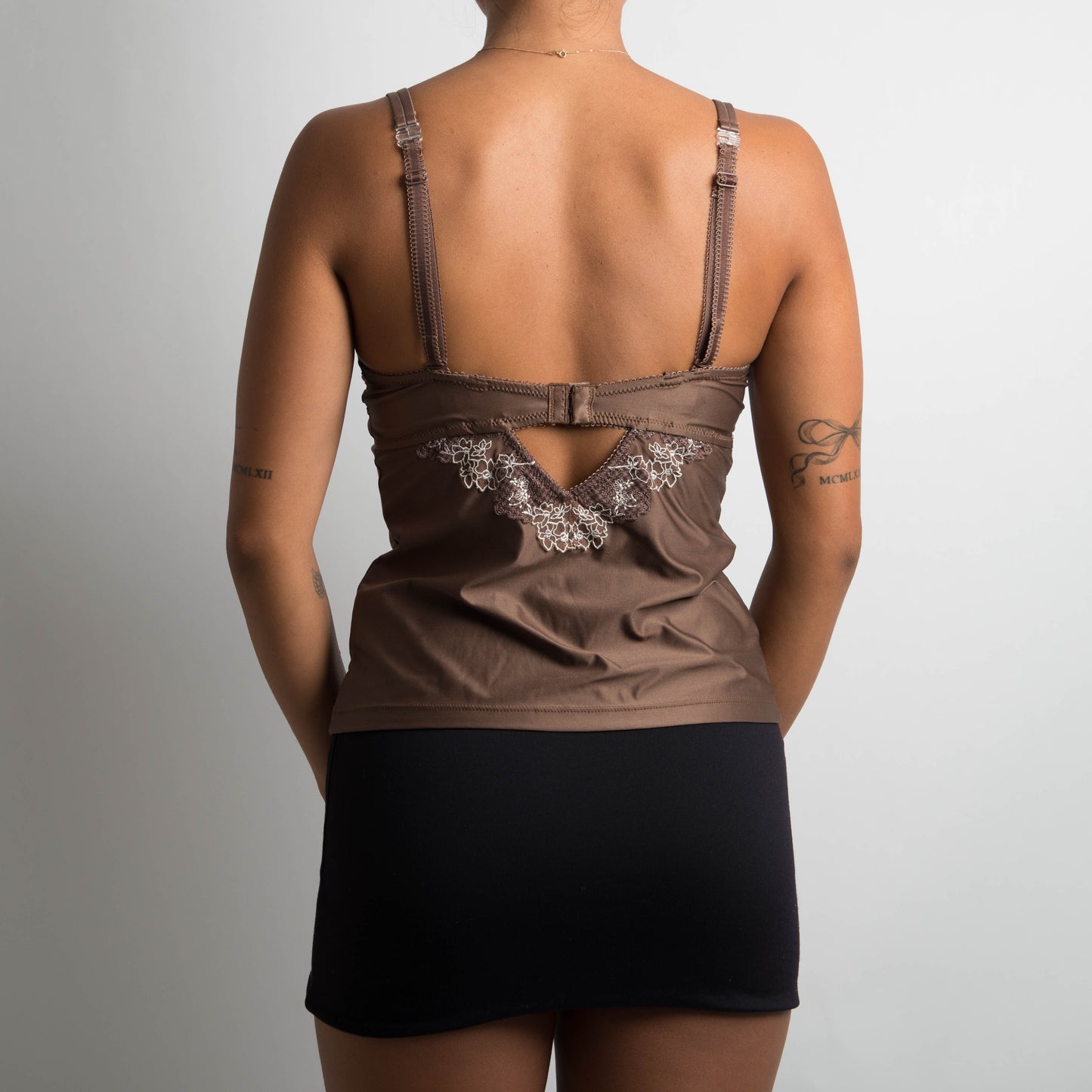 BROWN LACE BUSTIER