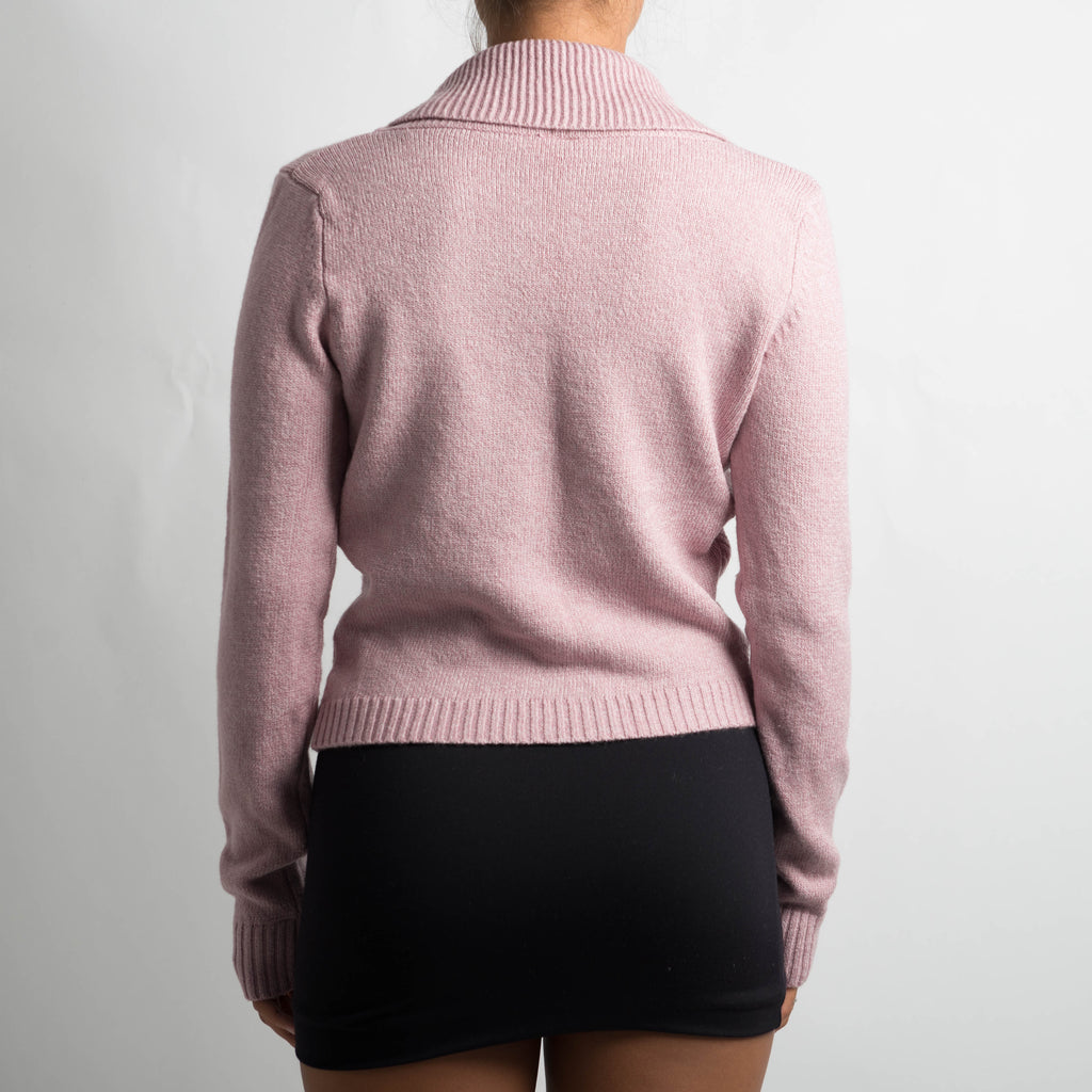 DUSTY PINK KNIT CARDIGAN