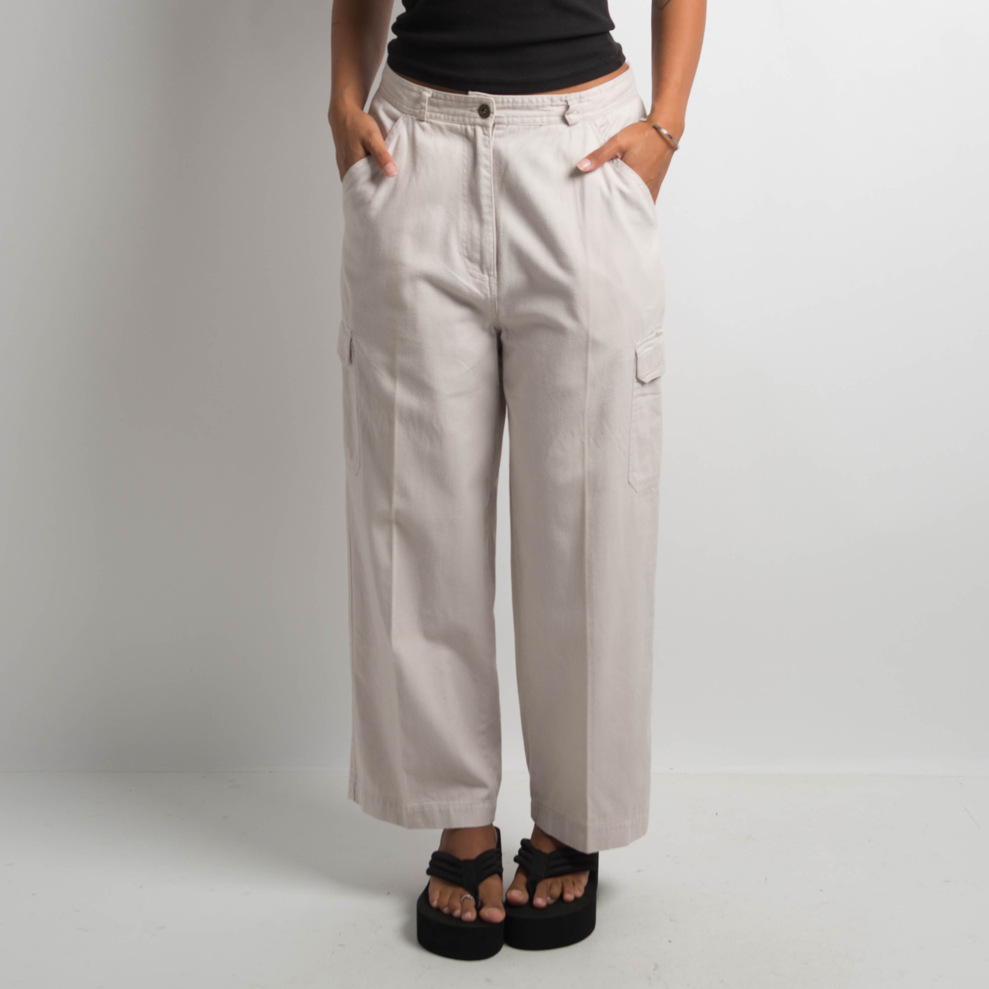 CREAM CARGO PANTS
