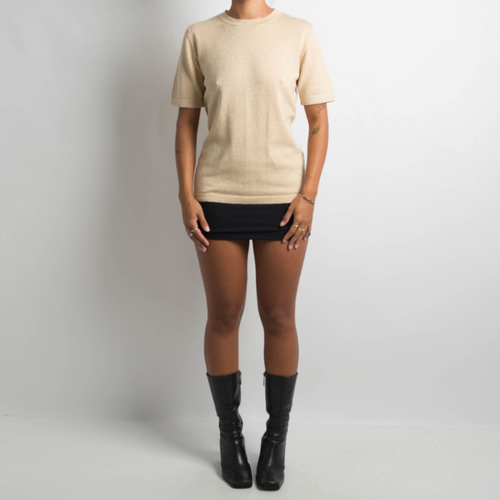 GOLD KNIT TSHIRT
