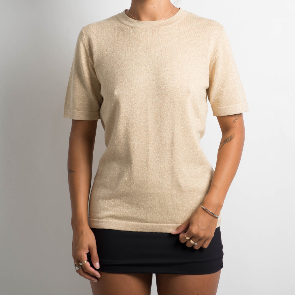 GOLD KNIT TSHIRT