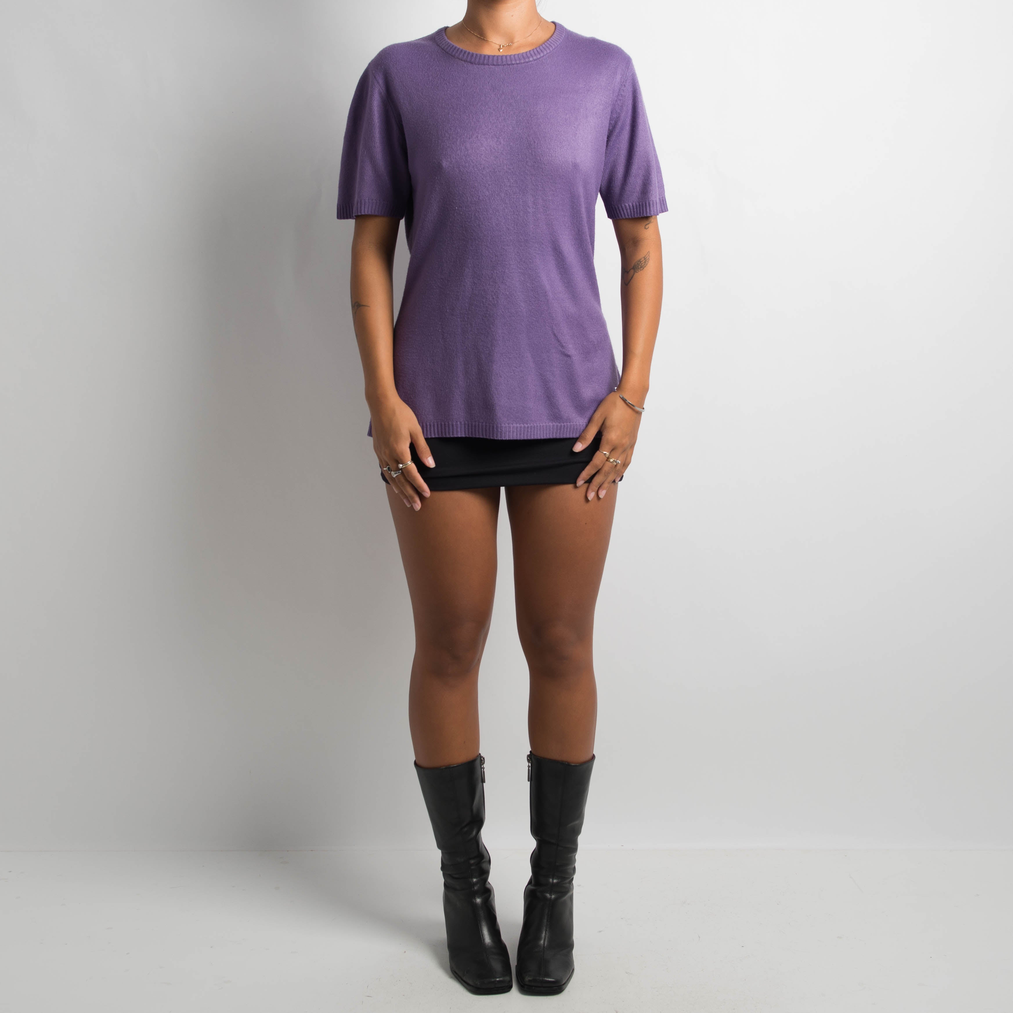 PURPLE KNIT TSHIRT