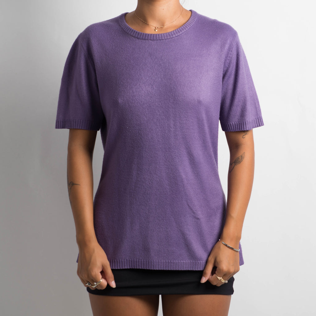 PURPLE KNIT TSHIRT