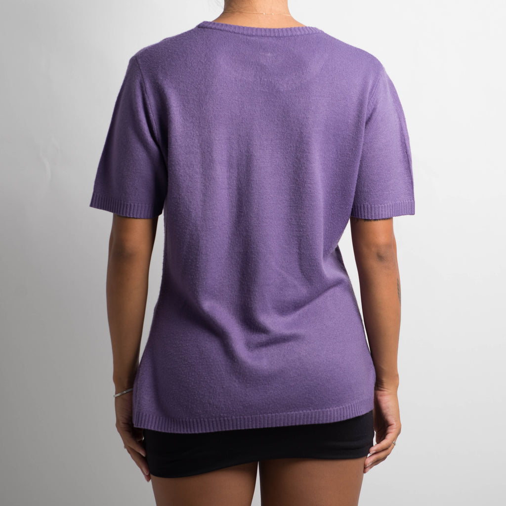 PURPLE KNIT TSHIRT