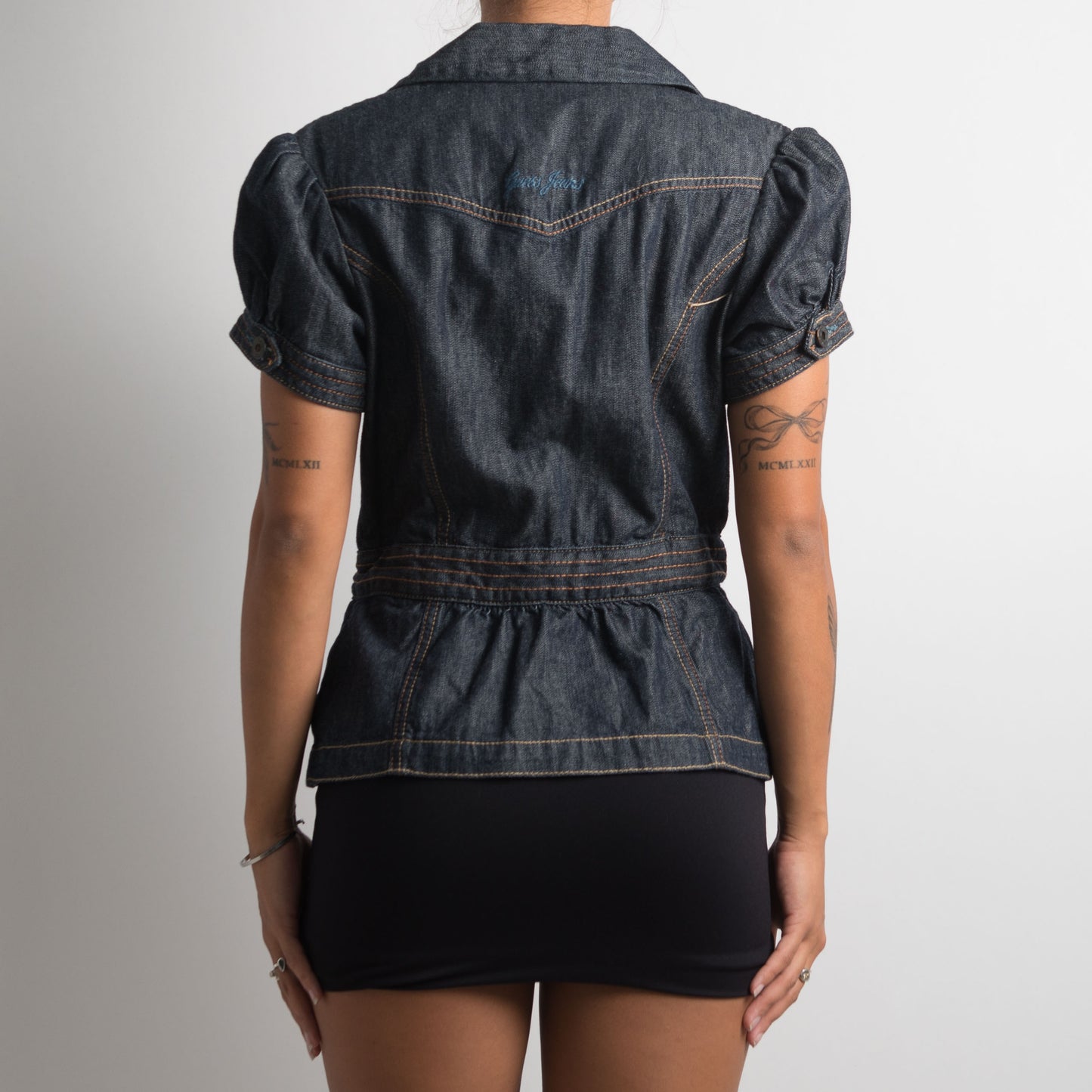 DARK WASH DENIM TOP