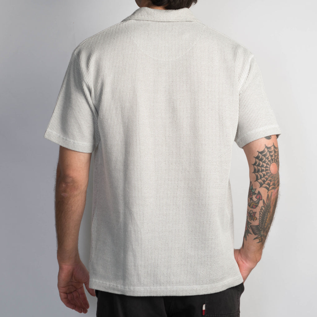 GREY KNIT POLO SHIRT