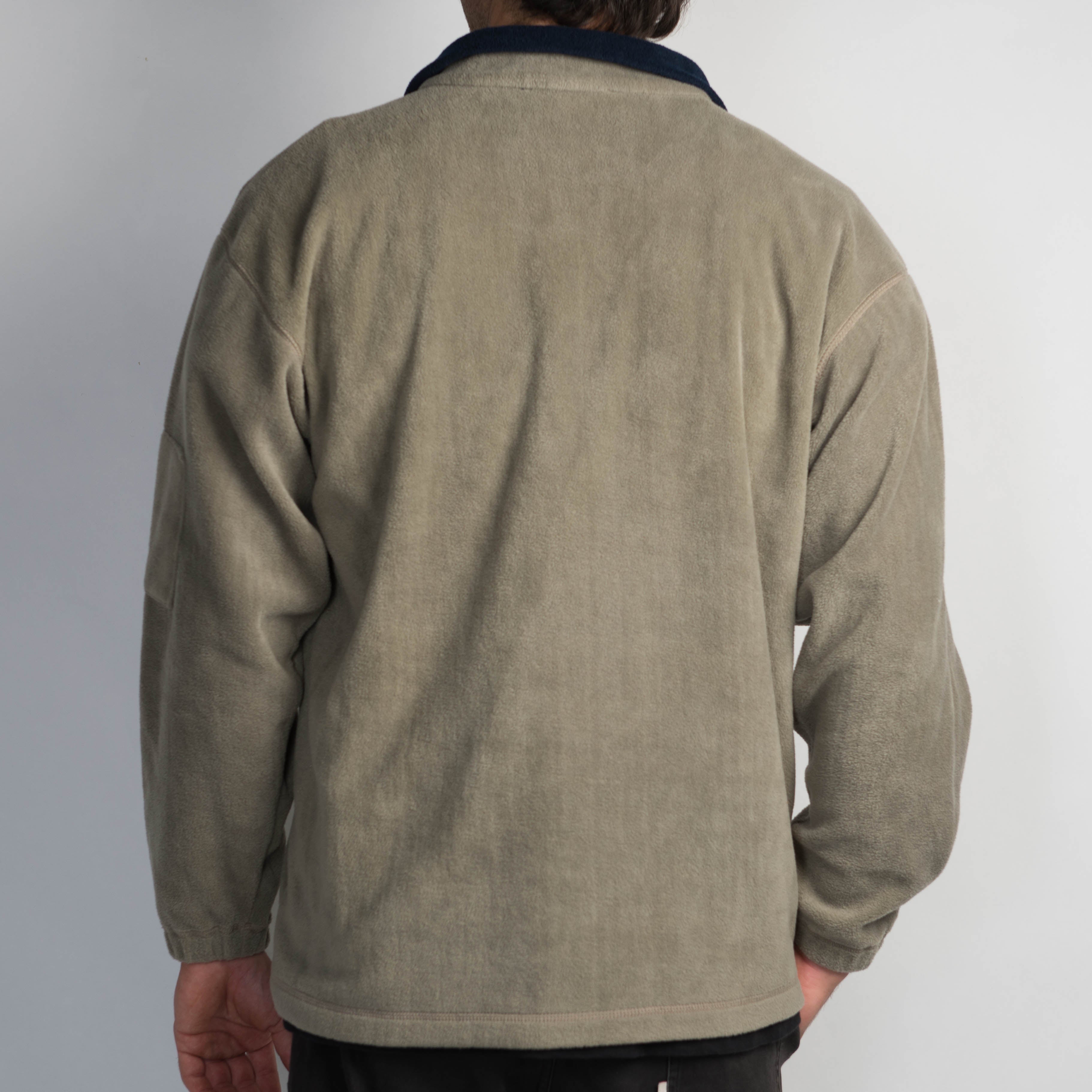 KHAKI FLEECE QUARTER ZIP