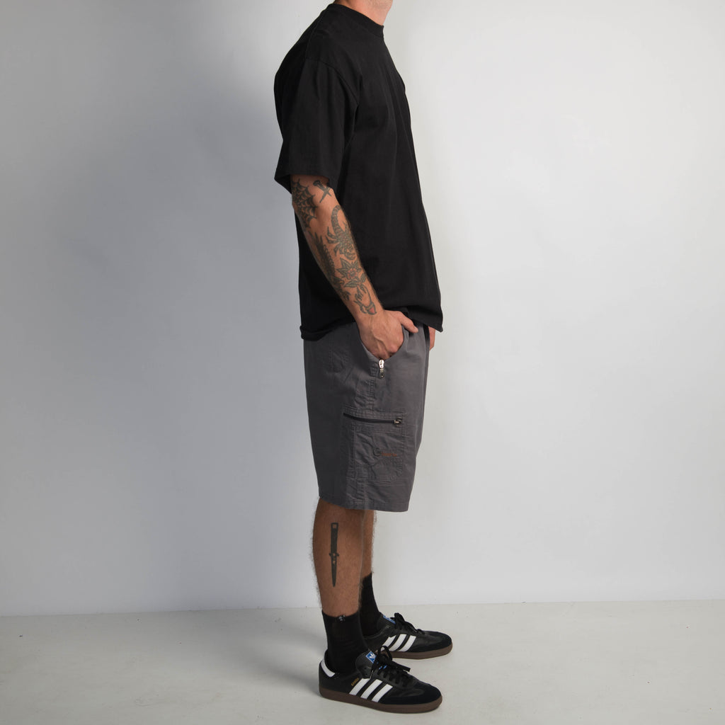 GREY CARGO SHORTS